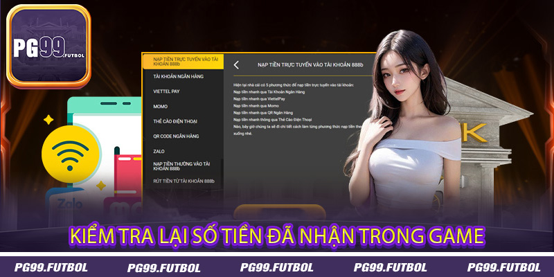 Kiểm tra lại số tiền đã nhận trong game